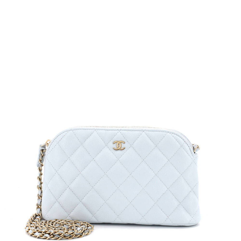 Chanel Small CC Dome Zip Clutch with Chain